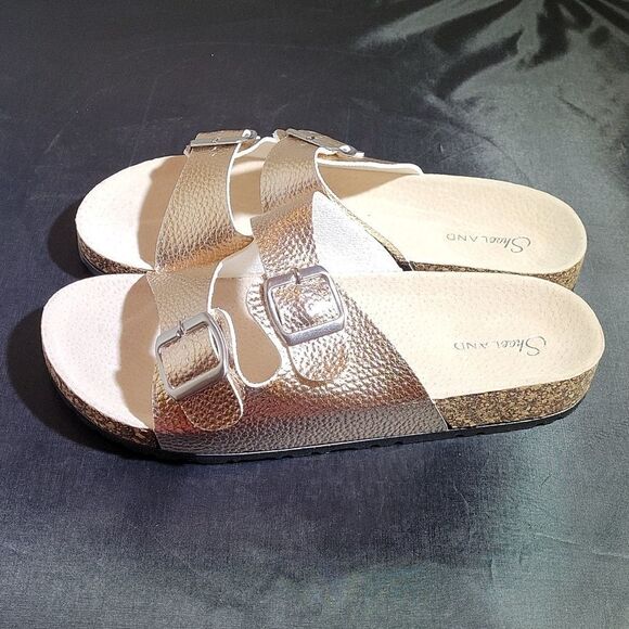 BRAND NEW SHOE LAND VIVIANA ROSE GOLD SANDAL - Picture 9 of 15